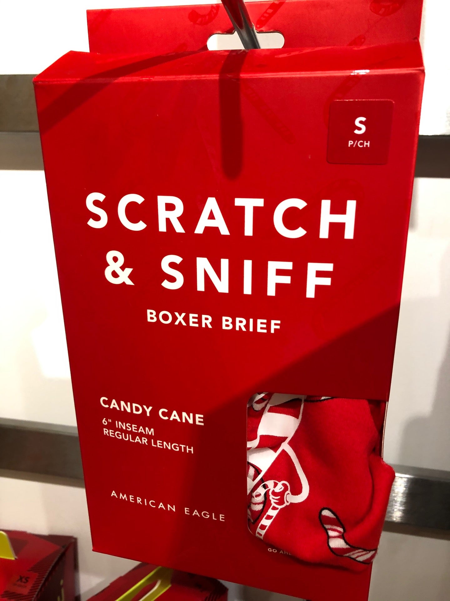 NWT AMERICAN EAGLE Scratch & Sniff Boxer Brief Underwear 6 Inseam