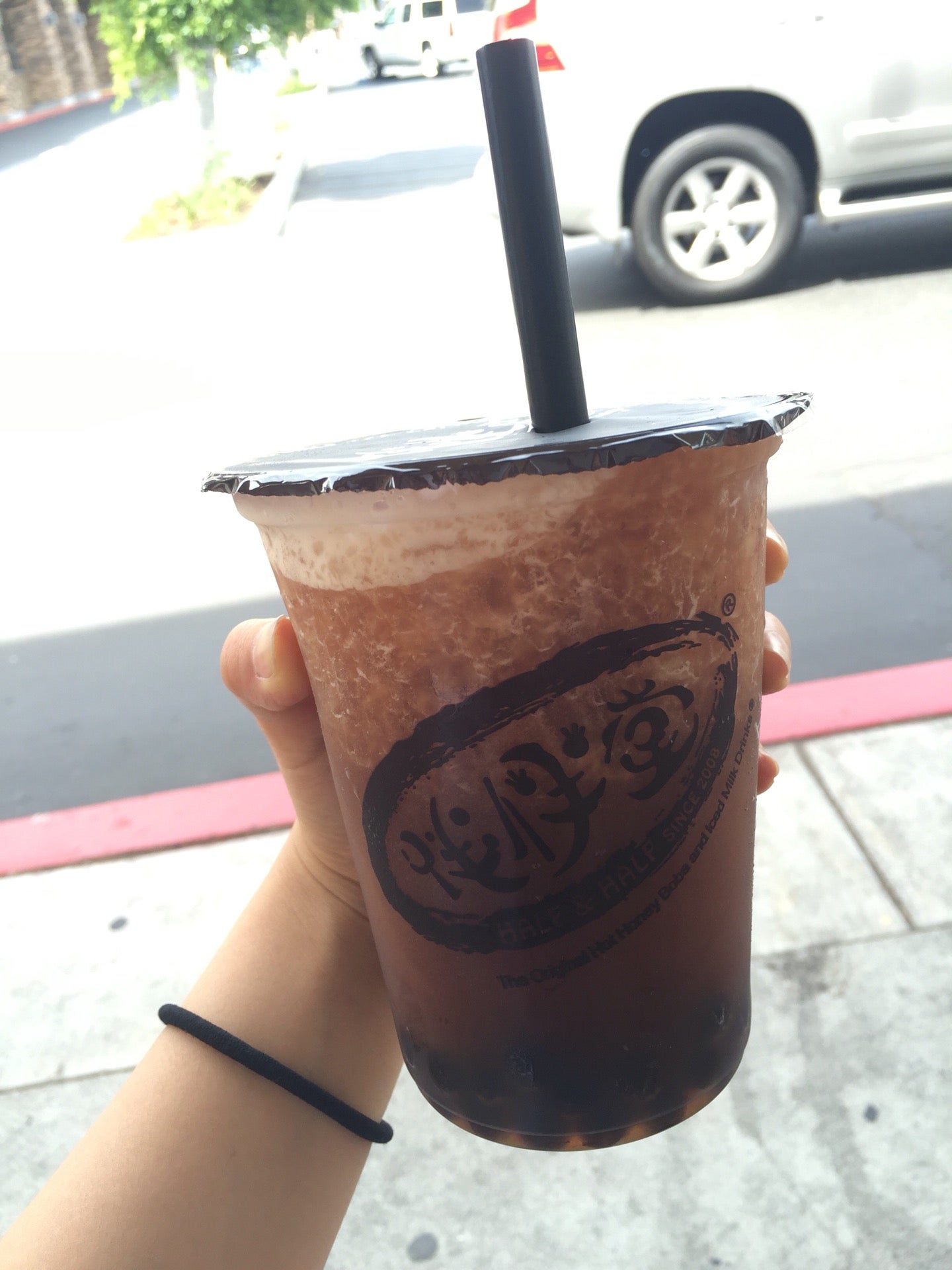 Half & Half Tea Express  The Original Hot Honey Boba and Iced