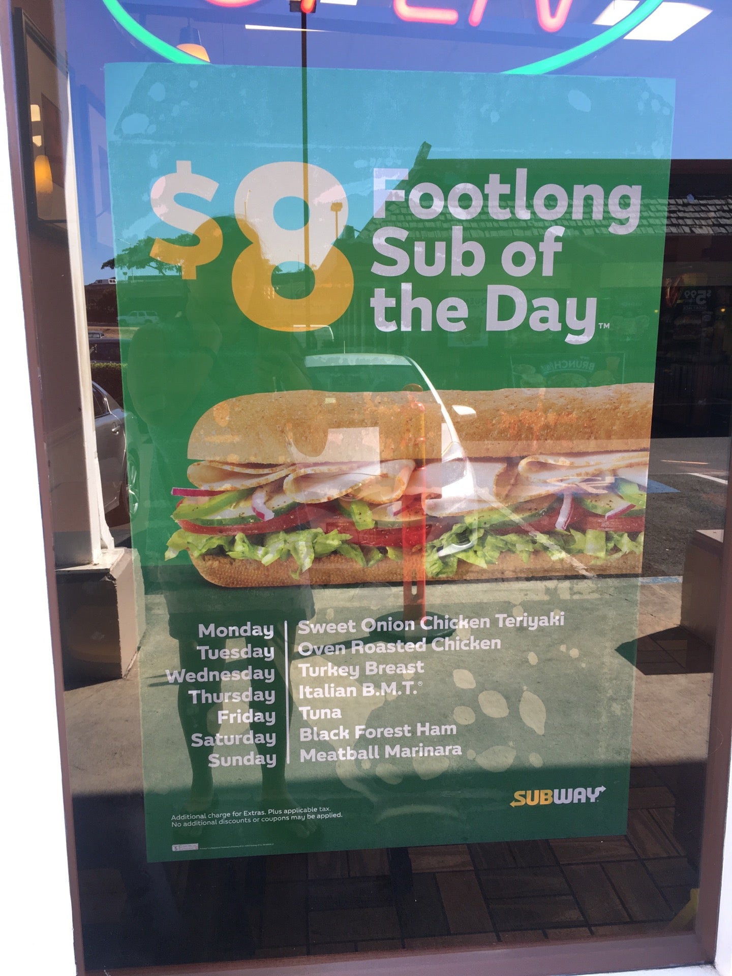 Subway menu – SLC menu