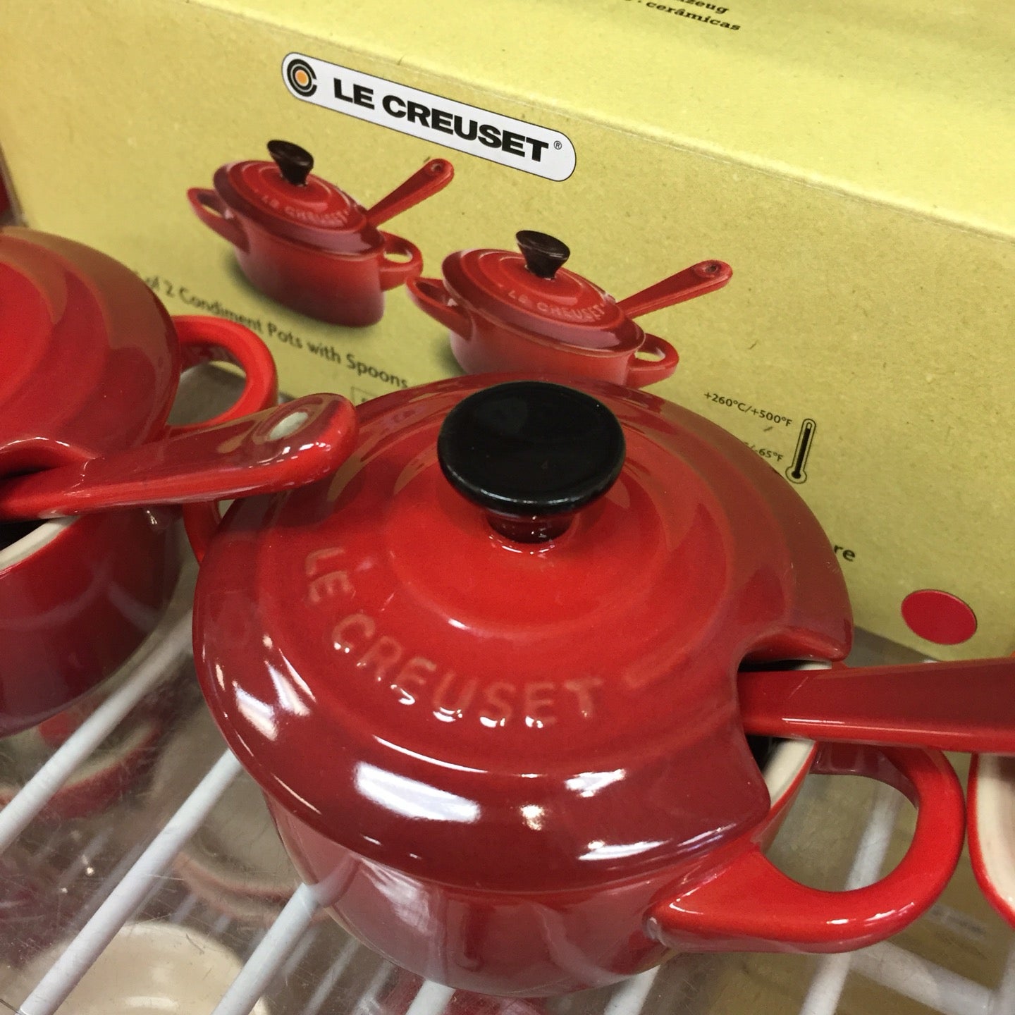 Le Creuset Condiment Pot w/ Spoon - Stoneware