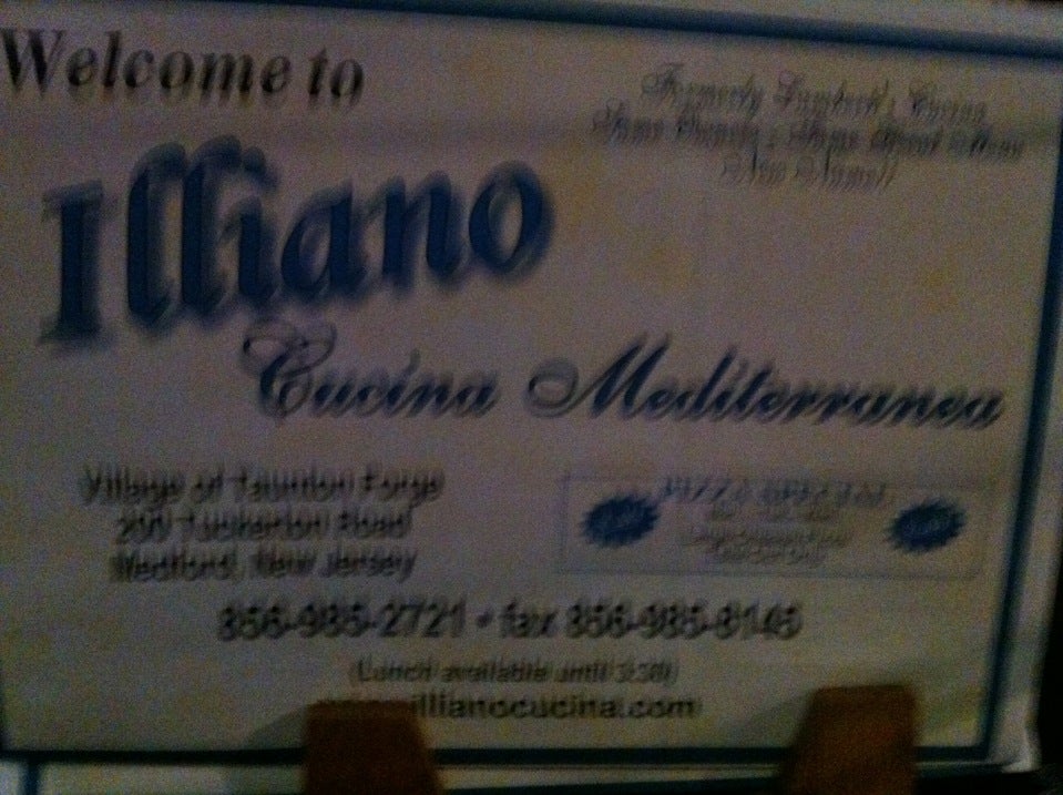 Illiano's Cucina, 200 Tuckerton Rd, Medford, NJ, Mediterranean MapQuest