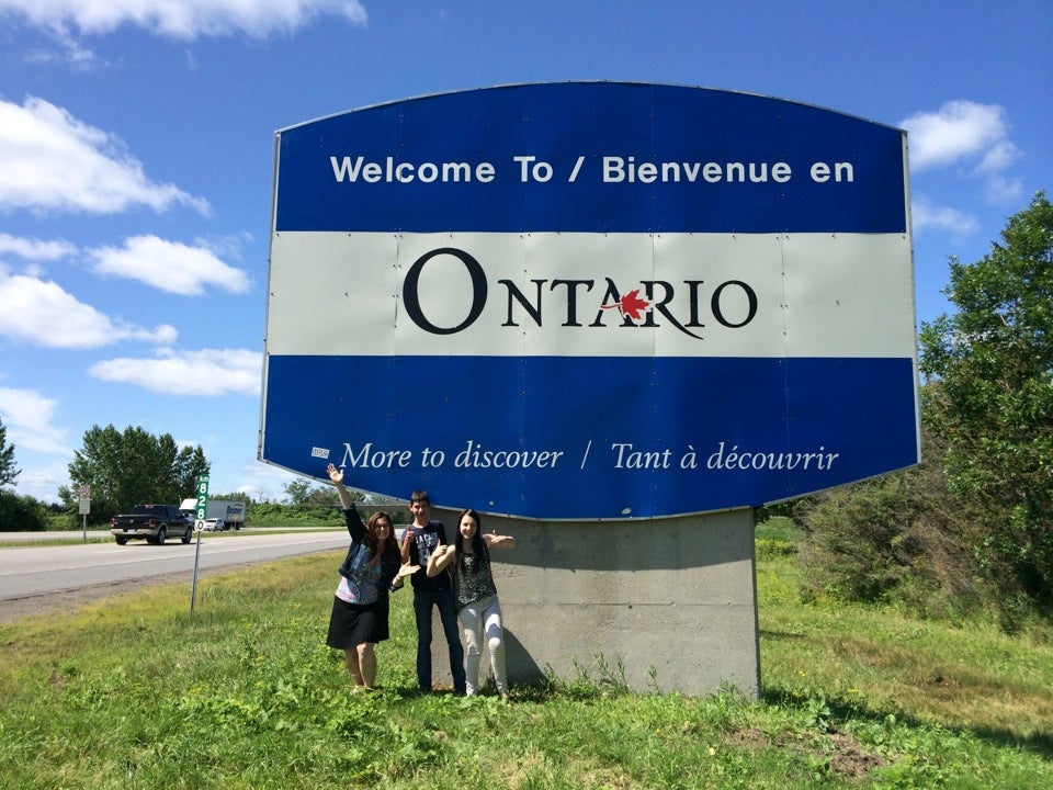 Frontière QuebecOntario Border, Aut 20 / Hwy 401, RiviereBeaudette