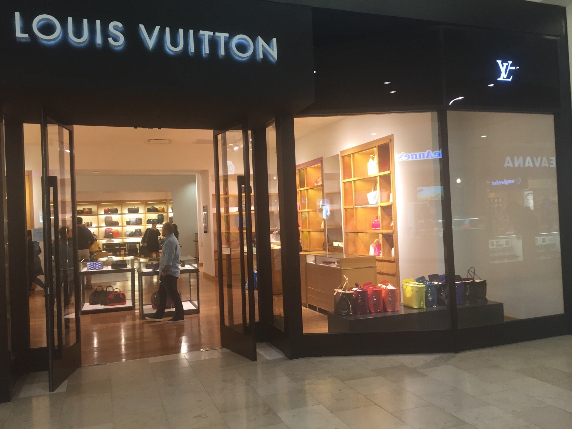 LouisVuitton window display in South Park mall in Charlotte, NC