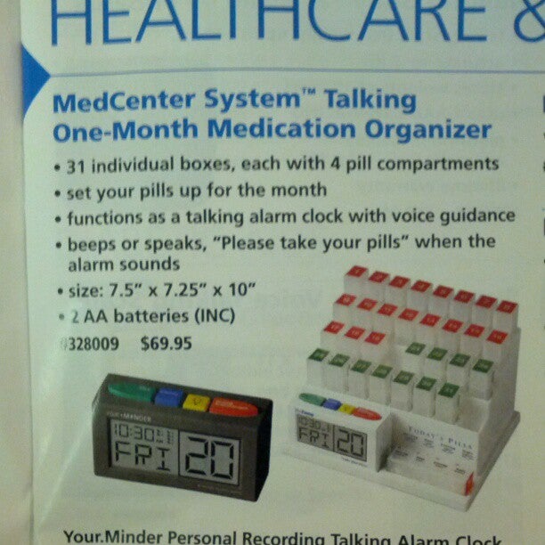 MedCenter Talking One-Month Medication Organizer