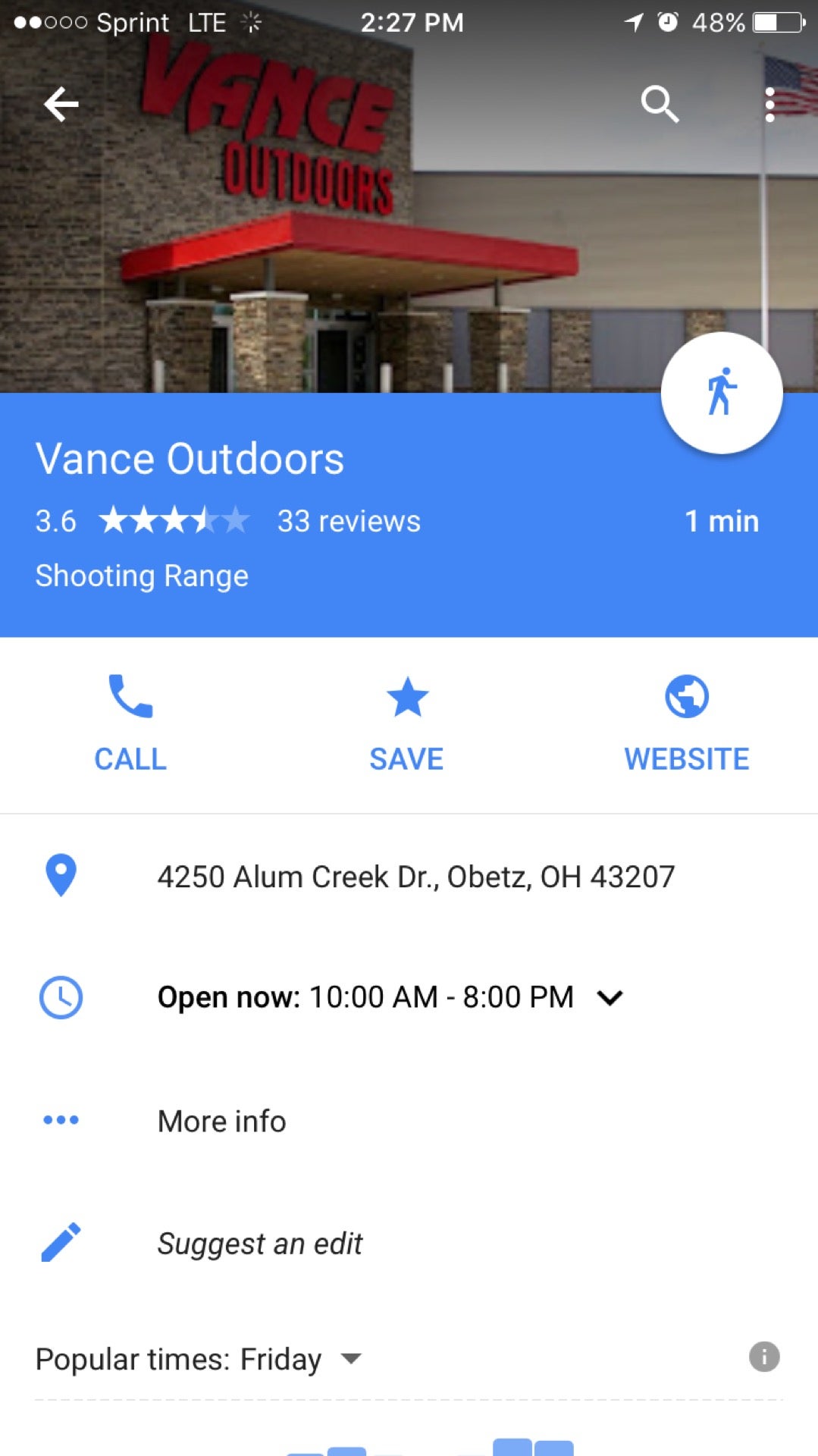 Vance Outdoors, 4250 Alum Creek Dr, Obetz, OH, Sporting Goods MapQuest