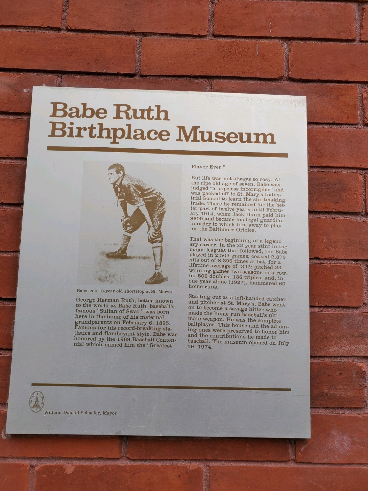 Babe Ruth Bobblehead  Babe Ruth Birthplace Museum Baltimore MD