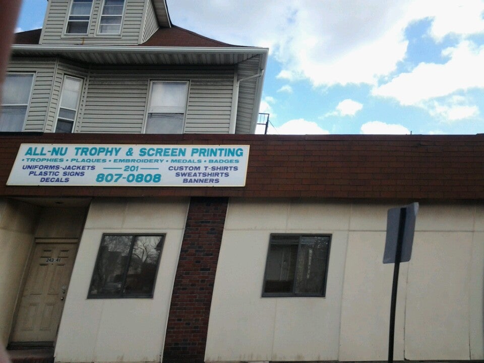 AllNU Trophy & Screen Printing, 243 Teaneck Rd, Ridgefield Park, NJ