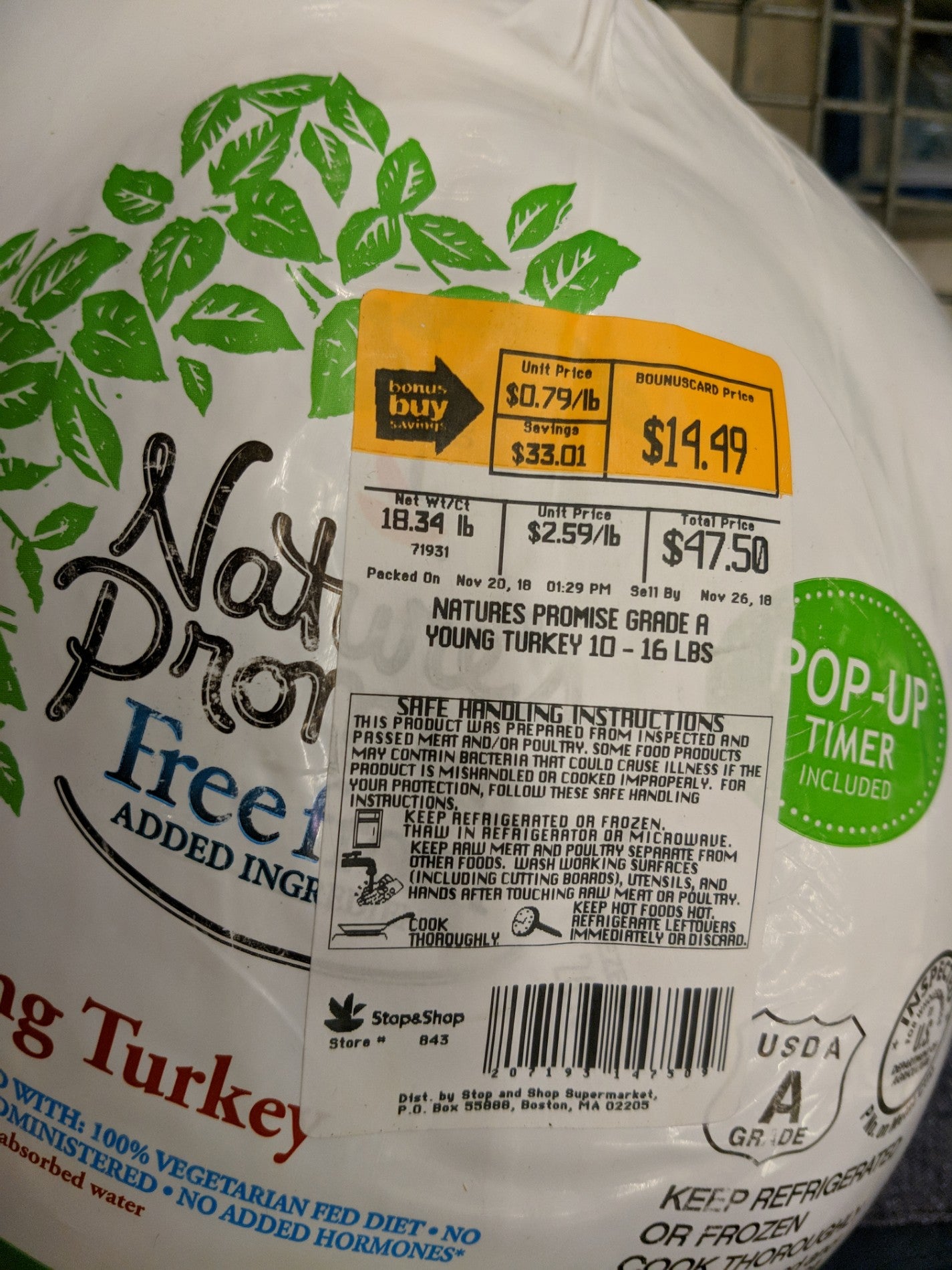 Save on Nature's Promise Organic Turkey Fresh Order Online