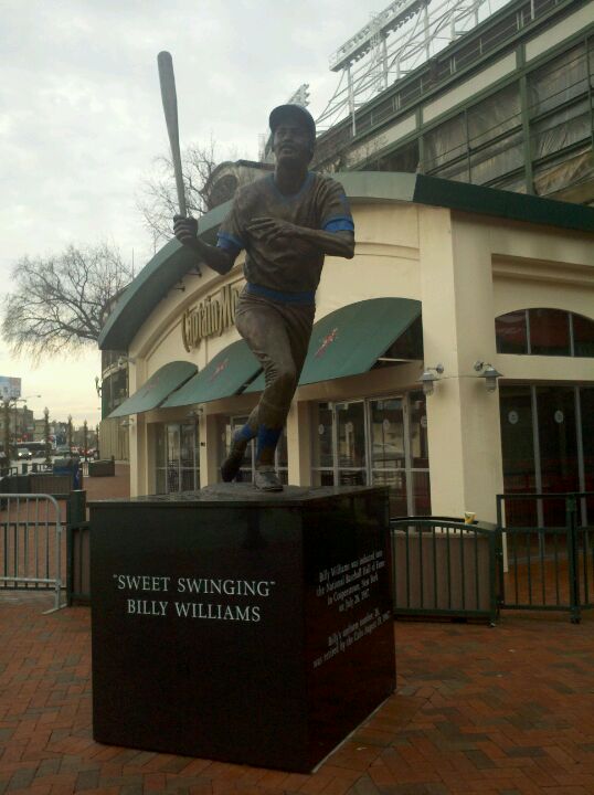 Billy Williams Statue by Lou Cella, W Addison St, Chicago, IL