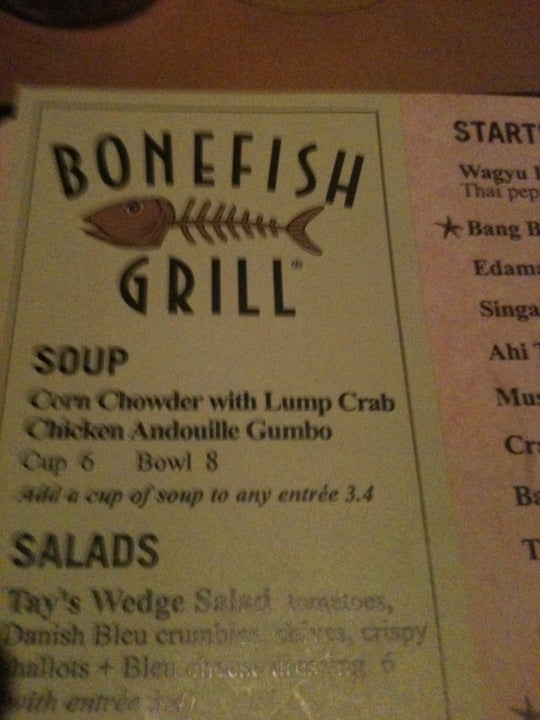 Bonefish Grill 133 W E Boulevard
