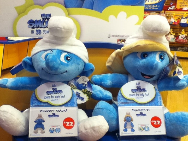 Buy L The Smurfs Plush Smurf Clumsy Soft Toy Stuffed Animal Teddy