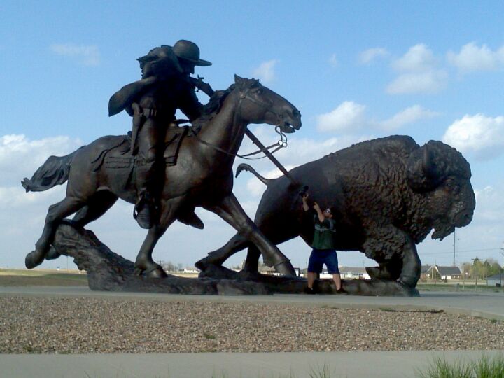 Buffalo Bill Bronze Sculpture - Oakley KS, 67748