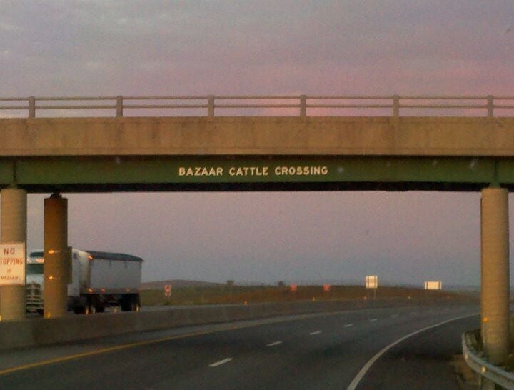 Bazaar Cattle Crossing, Kansas Turnpike, Cottonwood Falls, KS - MapQuest
