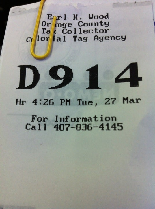 Orange County Tax Collector East Orange location, 10051 University Blvd