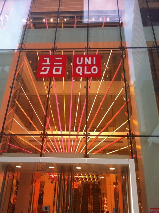 The Uniqlo store on Fifth Avenue in New York is decorated for their  Shochiku Kabuki and Uniqlo Project seen on Saturday April 11 2015 A  clothing line based on the traditional Japanese
