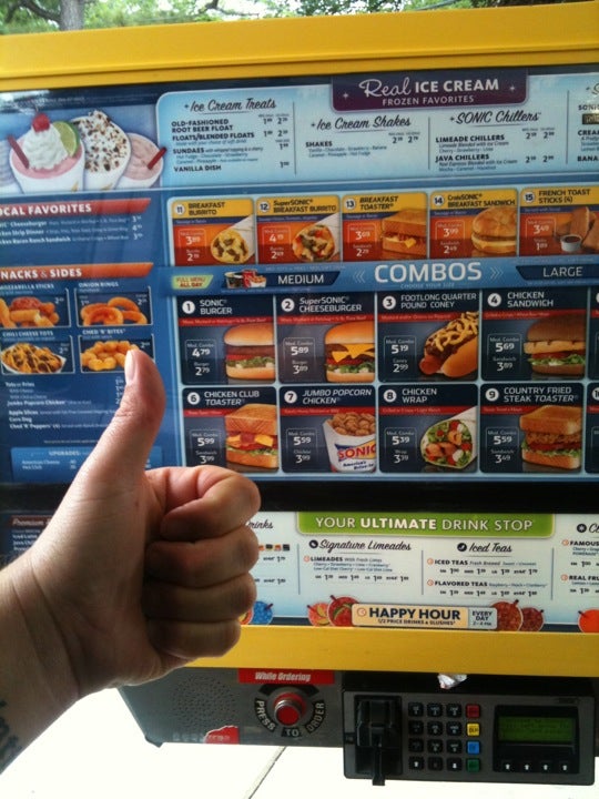 Old Sonic Menu, Old Sonic Drive-In Menu at the Oklahoma His…