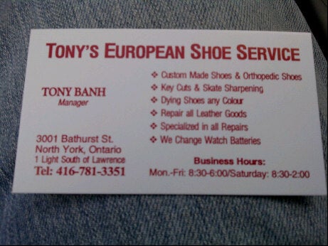 Shoe repair clearance north york