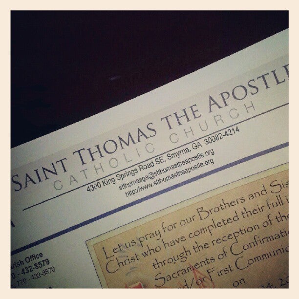 St Thomas the Apostle Catholic Church, 4300 King Springs Rd SE, Smyrna ...