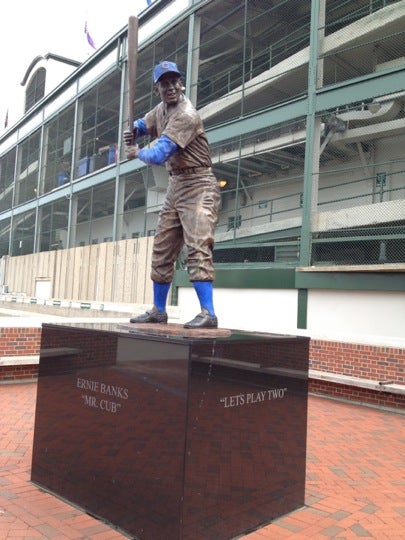 Ernie Banks Statue by Lou Cella - Wrigleyville - Chicago, IL