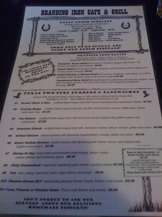 Branding Iron Cafe & Grill, 1344 S Harris St, Sandersville, GA MapQuest