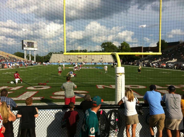 Great Stadium, small seats! - Review of Tom Benson Hall of Fame Stadium,  Canton, OH - Tripadvisor