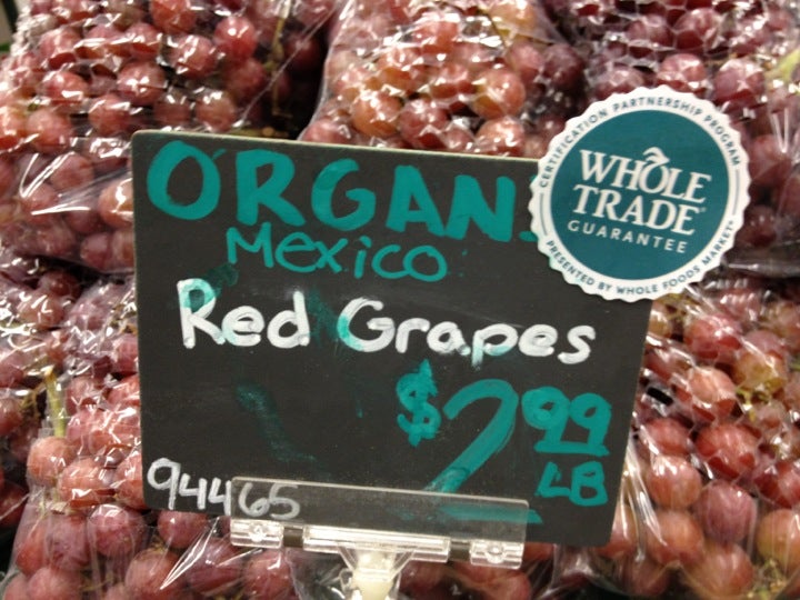 Organic Red Seedless Grapes at Whole Foods Market