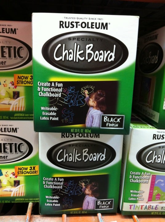 Rustoleum 206540 1 Quart Black Chalk Board Paint